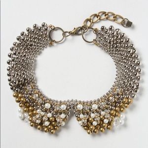 Anthro Pam Hiran Sparked Agate Collar Necklace